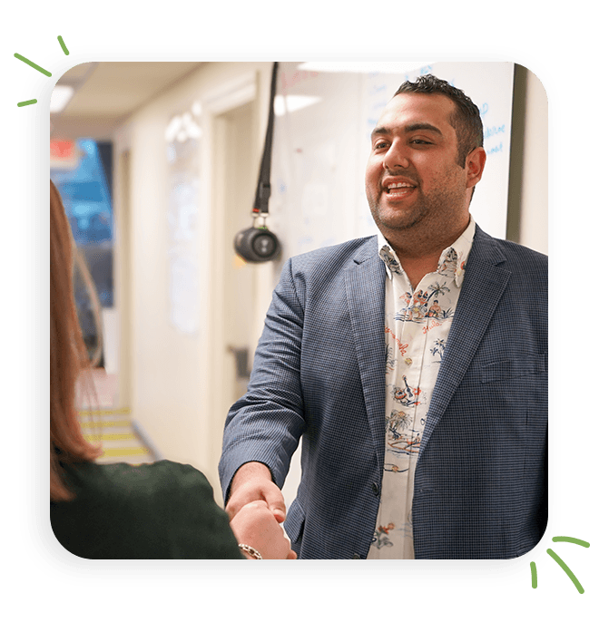 business owner shaking hand