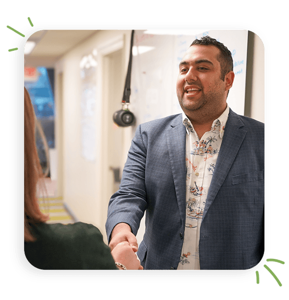 business owner shaking hand