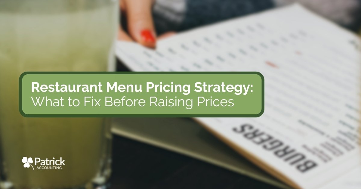 Photo of a restaurant menu and drink next to text reading, 